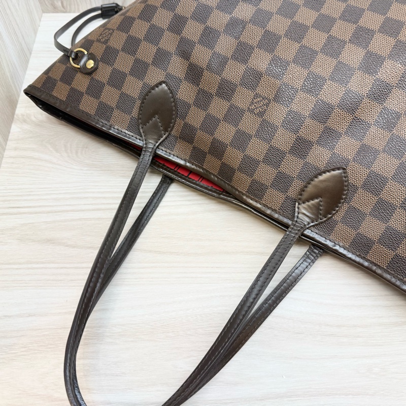 LV🤎棋盤格Neverfull MM托特包-11