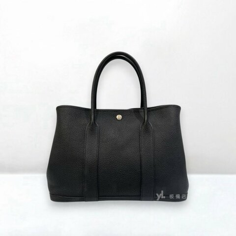 S5395-Hermes 黑色Negonda皮 Garden Party 36CM