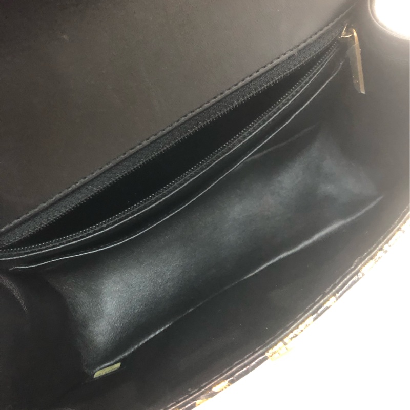 Chanel 2.55 20cm Black & Gold Graffiti 鱷魚紋 IA480-17