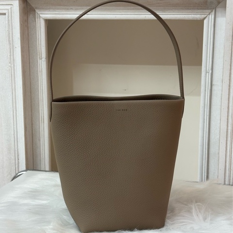 The Row N/S Park Tote Bag 小號 皮革托特包 灰褐色