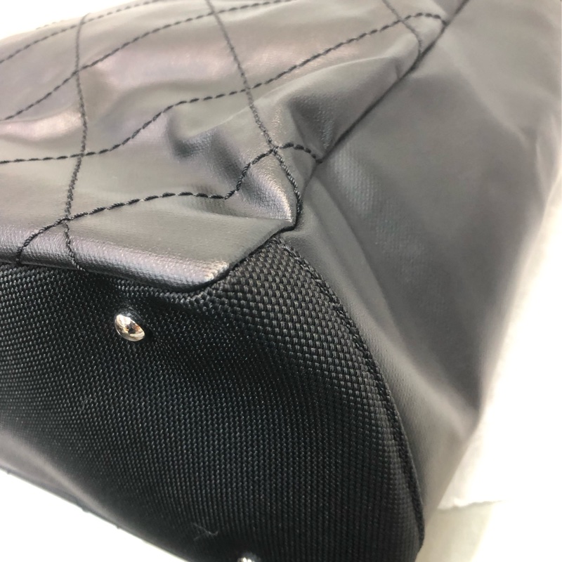 Chanel 黑色塗層帆布Tote XC487-12