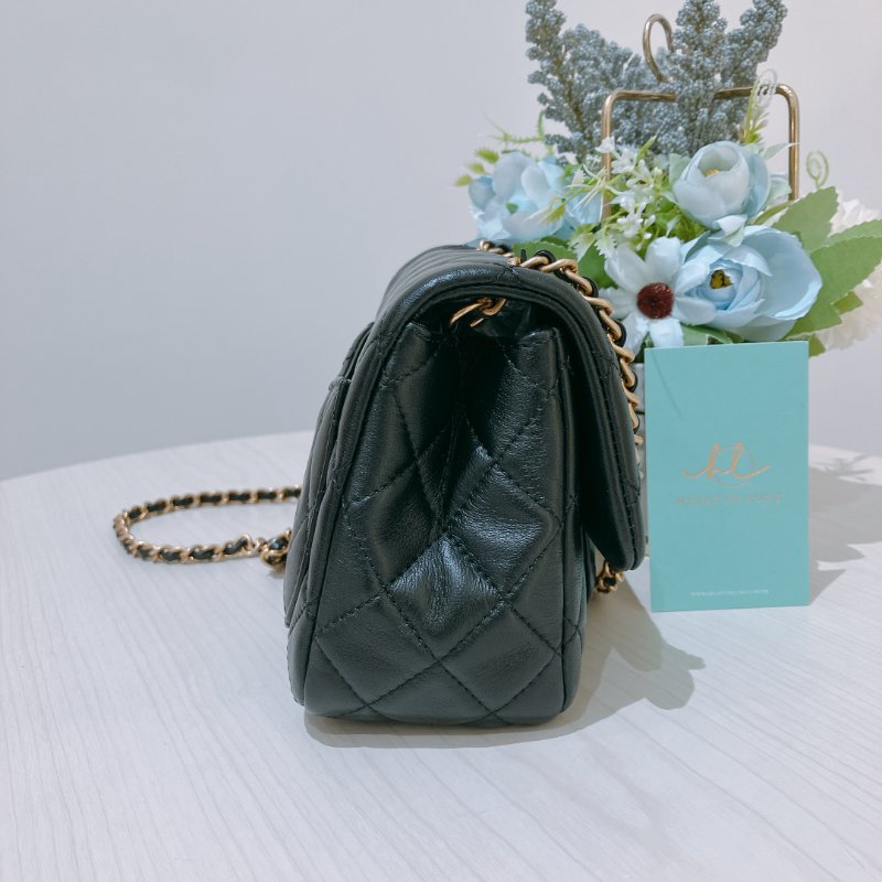 TK2042	Chanel 香奈兒迷你方胖子連金球包包 17cm Mini Square Flap Bag With Gold Ball Lambskin-3
