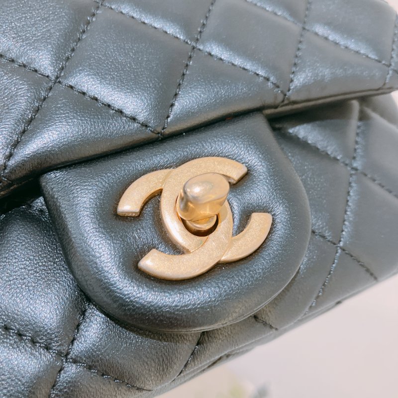 TK2042	Chanel 香奈兒迷你方胖子連金球包包 17cm Mini Square Flap Bag With Gold Ball Lambskin-10
