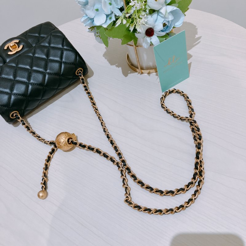 TK2042	Chanel 香奈兒迷你方胖子連金球包包 17cm Mini Square Flap Bag With Gold Ball Lambskin-15