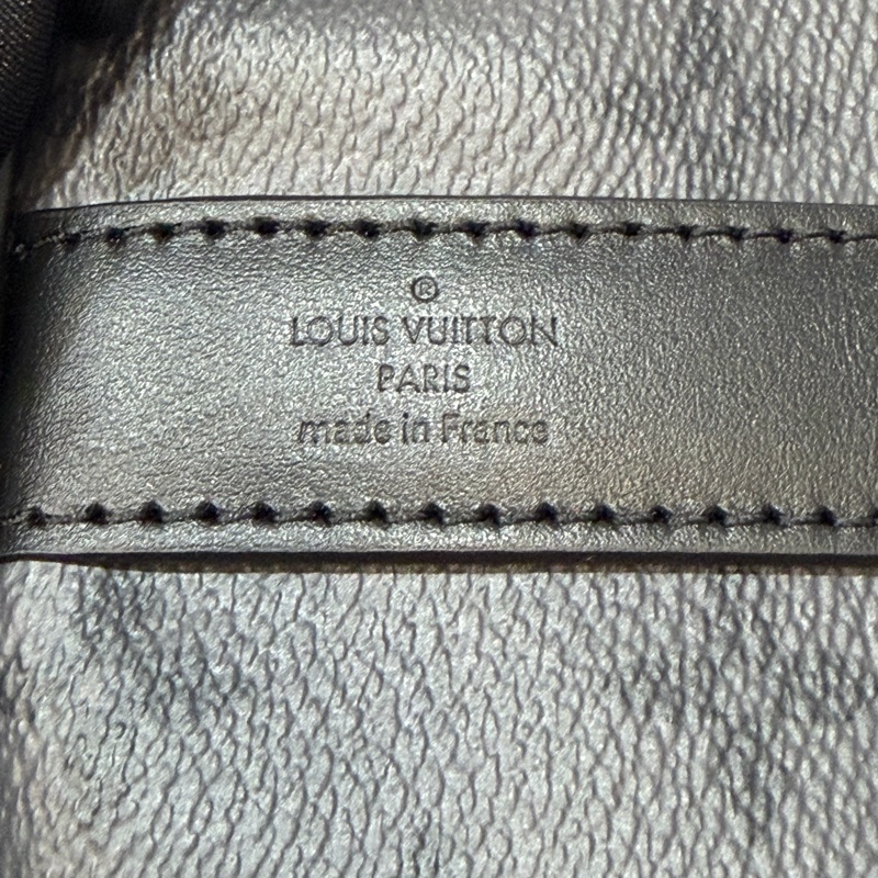 LV M46271 黑花 銀釦 手提包 斜背包 Keepall Bandoulière 25-46