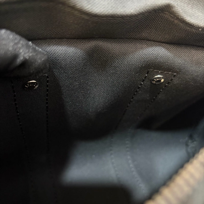 LV M46271 黑花 銀釦 手提包 斜背包 Keepall Bandoulière 25-61
