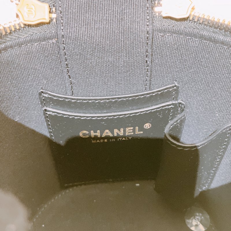 TK2043	 Chanel香奈兒水桶鍊帶包包  Quited Vanity Case Bucket Bag Lambskin-16