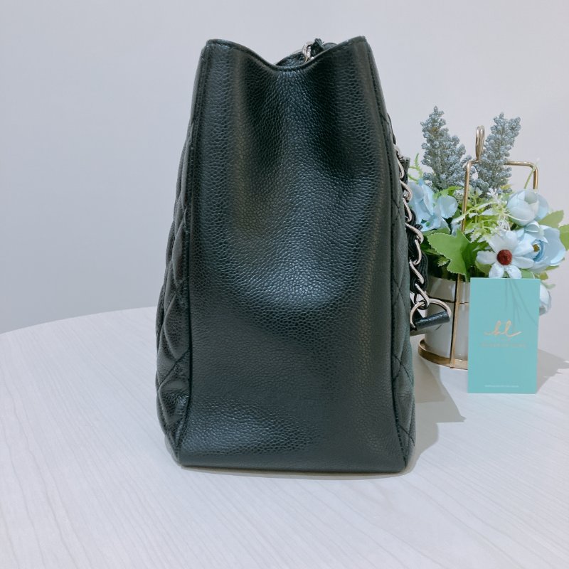 TK2044	Chanel Grand Shopping Tote Caviar Black-3