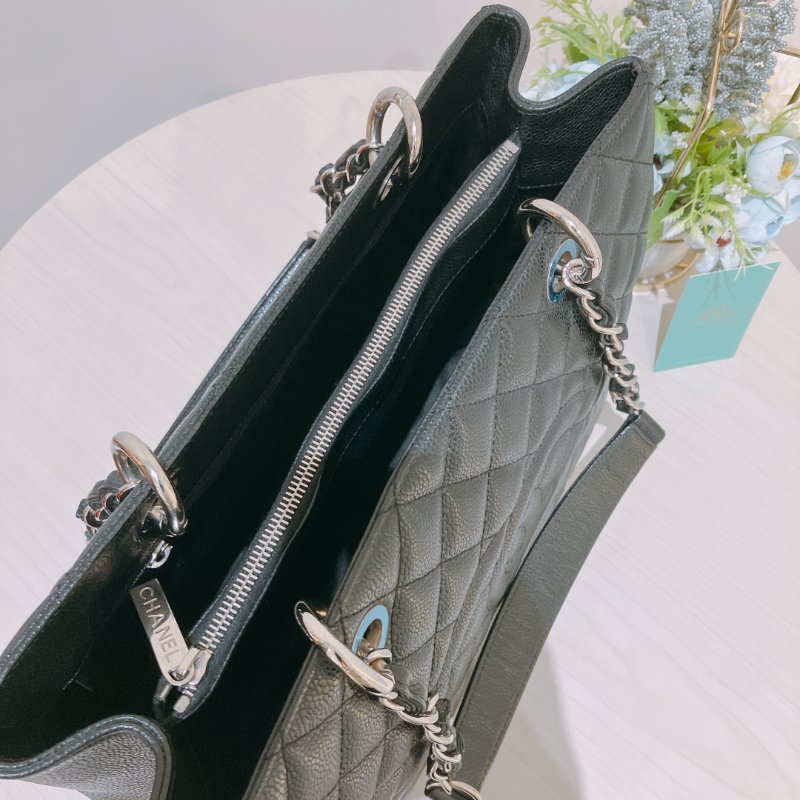 TK2044	Chanel Grand Shopping Tote Caviar Black-9
