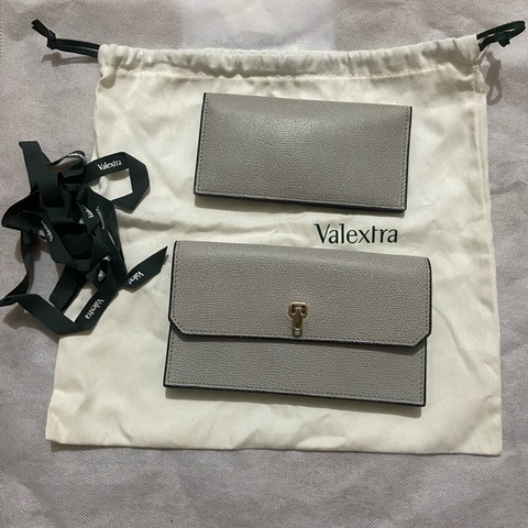 全新 膜也沒撕 valextra 長錢包Brera Purse ash grey