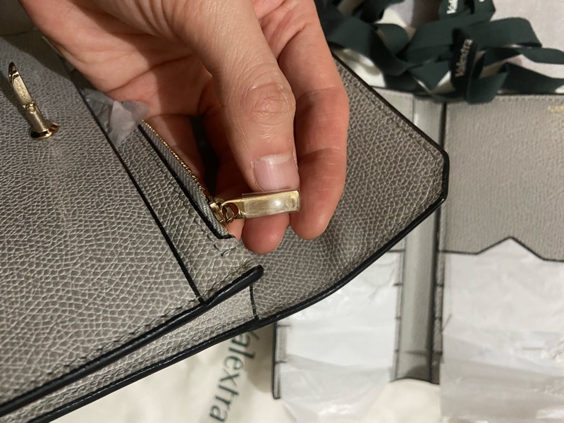 全新 膜也沒撕 valextra 長錢包Brera Purse ash grey-3