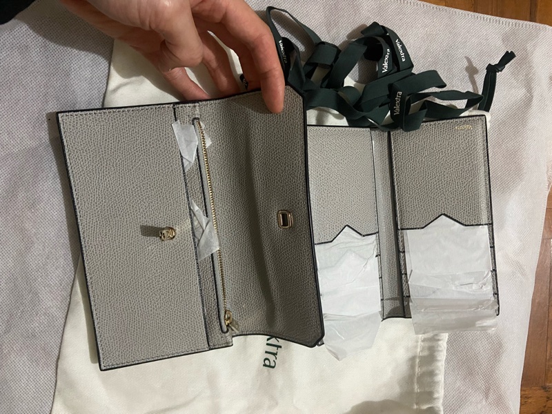 全新 膜也沒撕 valextra 長錢包Brera Purse ash grey-4