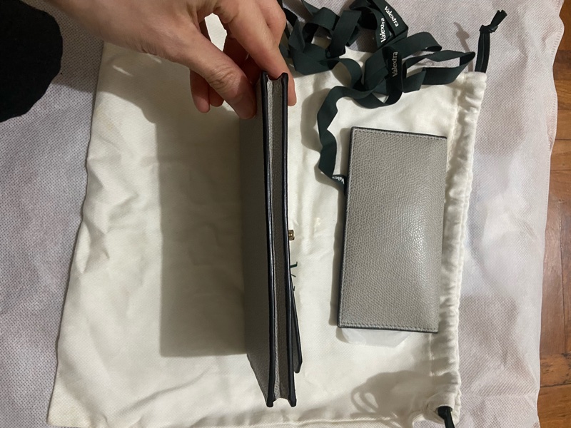 全新 膜也沒撕 valextra 長錢包Brera Purse ash grey-5