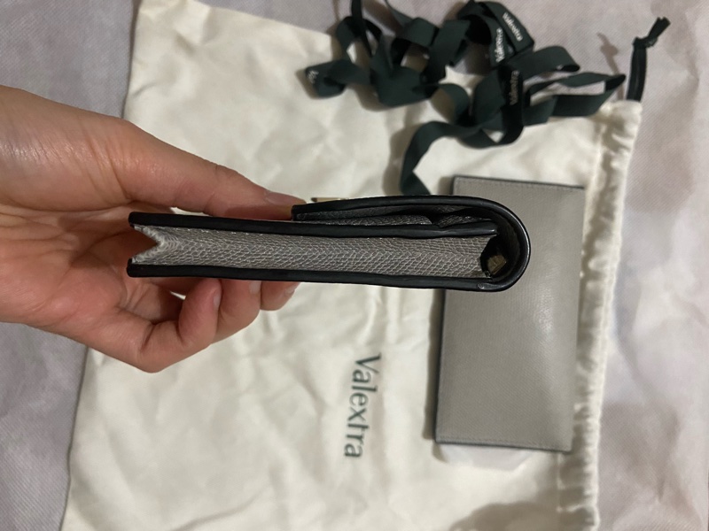 全新 膜也沒撕 valextra 長錢包Brera Purse ash grey-7