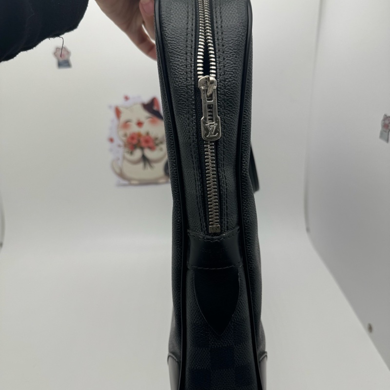 路易威登/Louis Vuitton 棋盤格公文包12年，無肩帶了，有護理。-2