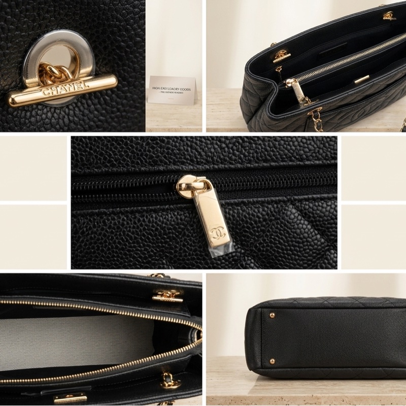 CHANEL Petite Timeless Tote (PTT) Bag Carviar 香奈兒絕版荔枝皮托特包-4
