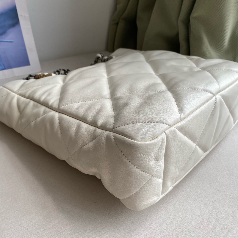 Chanel香奈兒19bag托特包 單肩購物袋 芯片款 底長30cm-3