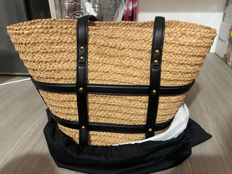 YSL 拉菲草草編包 2024年購入-2