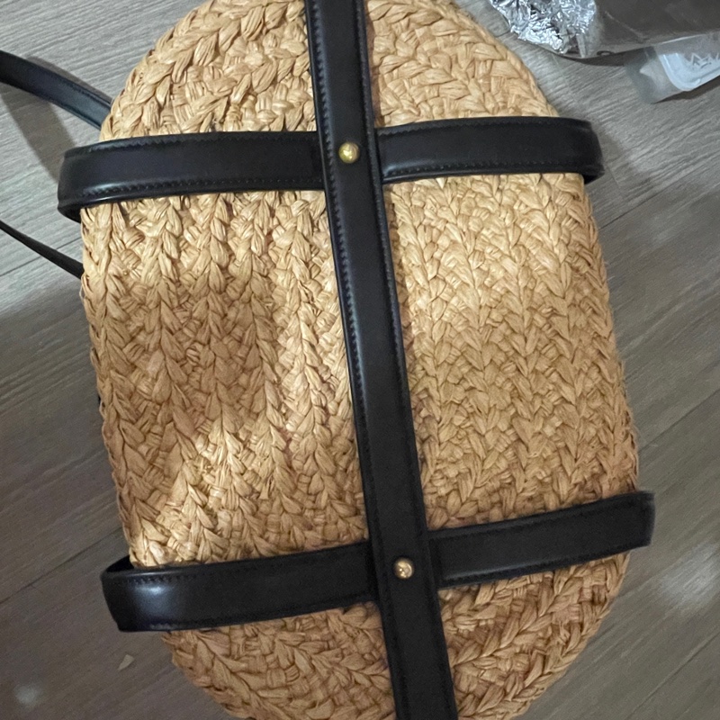 YSL 拉菲草草編包 2024年購入-4