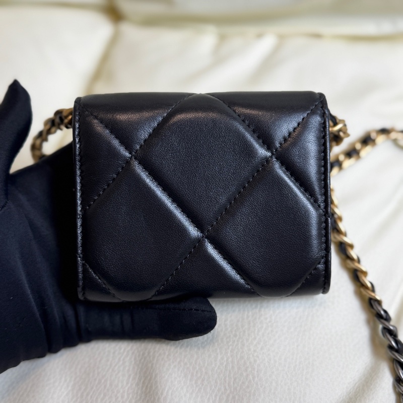 Chanel 香奈兒 19bag系列mini woc金扣鏈條包無卡30開-1