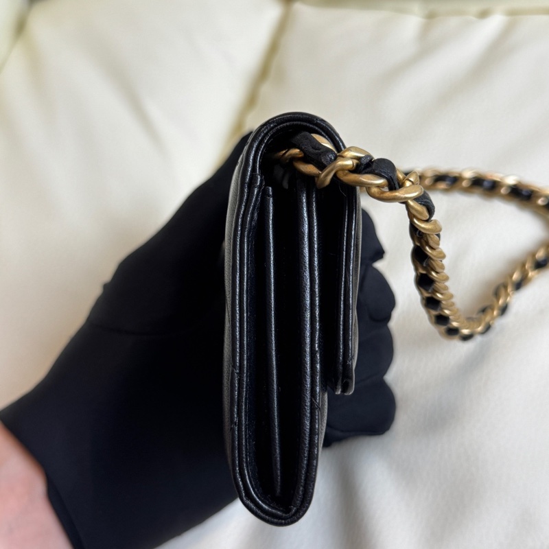 Chanel 香奈兒 19bag系列mini woc金扣鏈條包無卡30開-3