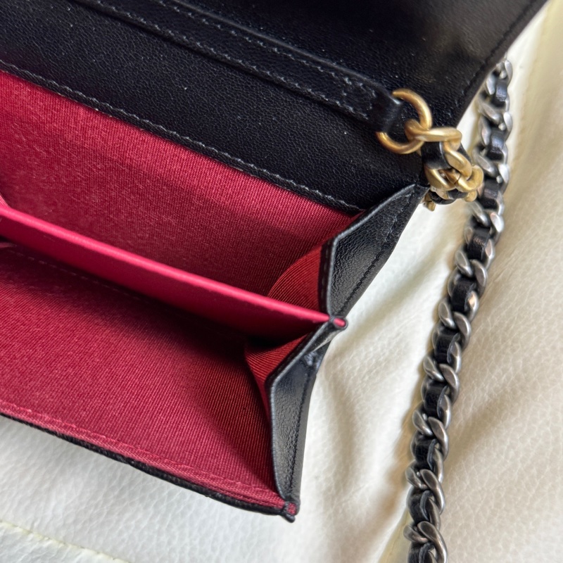 Chanel 香奈兒 19bag系列mini woc金扣鏈條包無卡30開-7