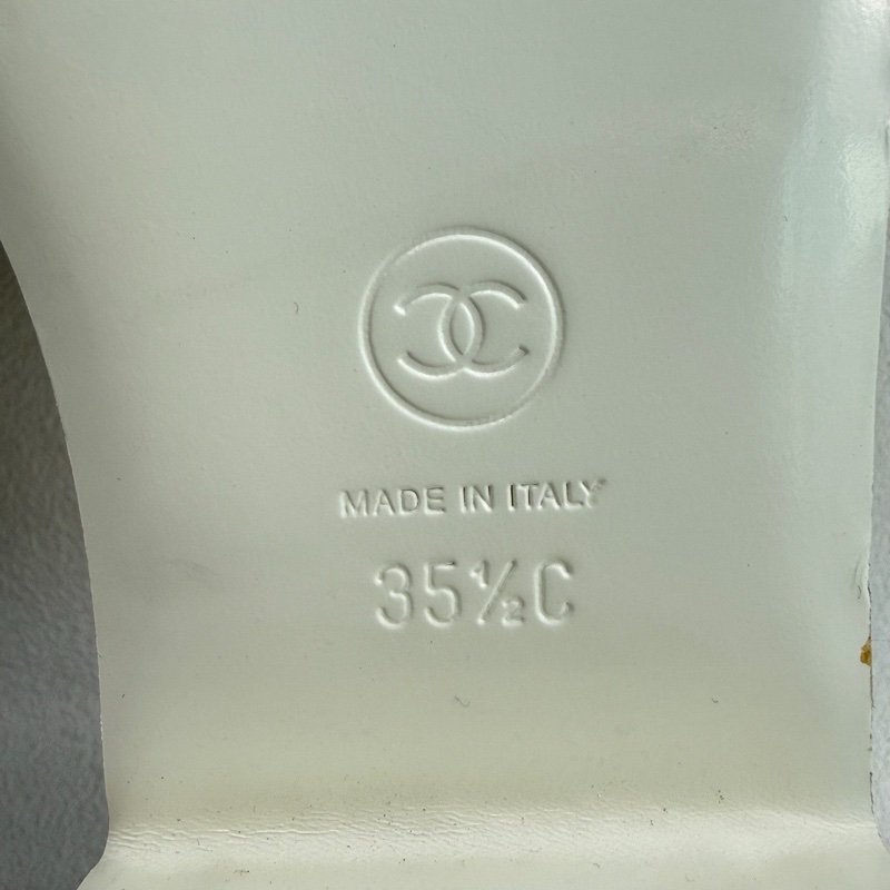 CHANEL香奈兒 厚底拖鞋 鏈條字母logo 徽標 35.5碼-7