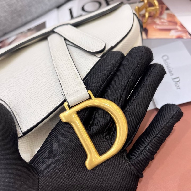 Dior迪奧白金saddle馬鞍包小號 20年無配件-4