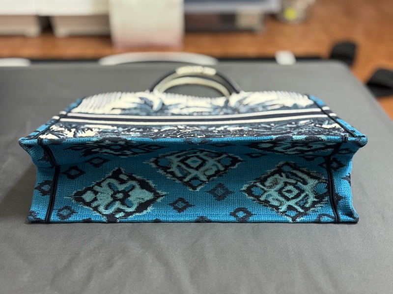Dior 迪奧 經典BOOK TOTE系列主題圖案刺繡帆布手提托特包(大)-2