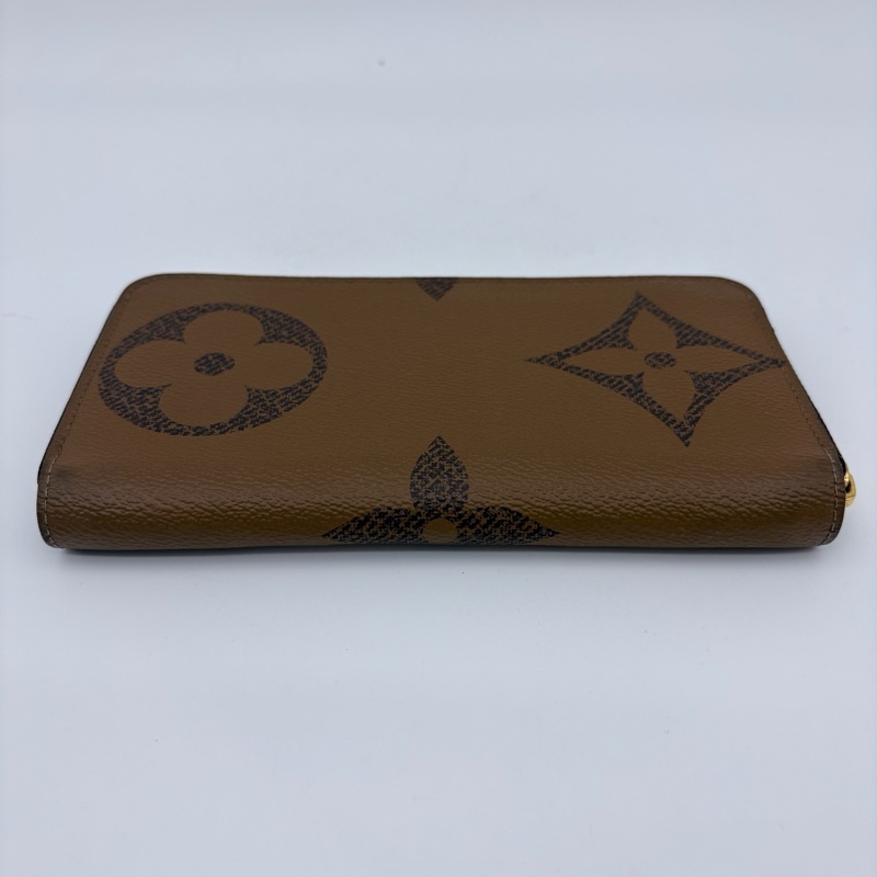 「JL精品代購」9新 LV on the go棕色老花長款拉鍊錢包-8