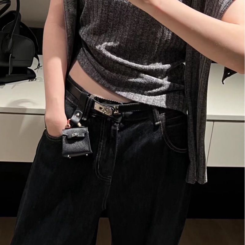 HERMÈS Kelly Belt 凱莉皮帶G刻🖤 【最火黑銀配色懂的人都知道有多難拿🔥】-6