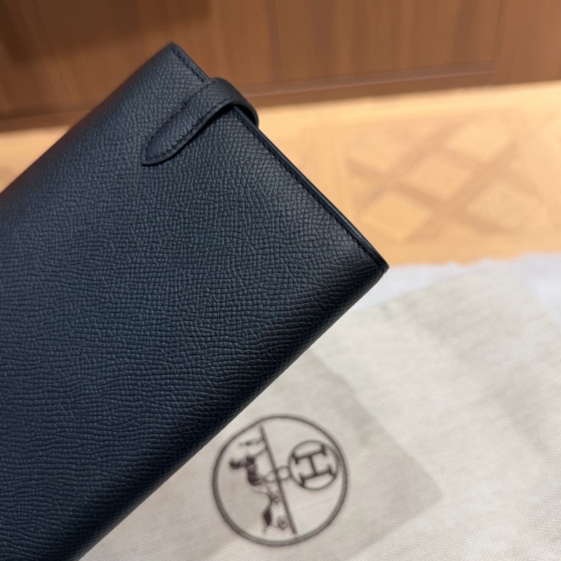 🌈Hermes🧡Kelly wallet長銀包🧡黑色金扣🌟99.8閑置🌈Epsom皮🌟kellywallet🌟Kelly 🌟長銀包🌟愛馬仕🌟-8