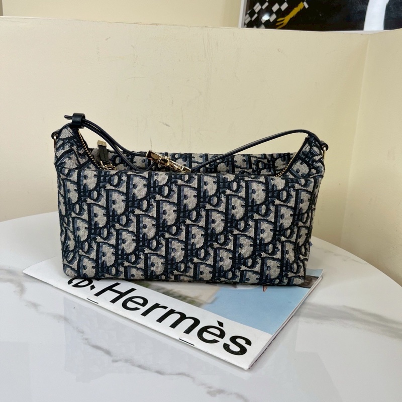 時髦輕便😍99新🆕Dior迪奧travel nomad刺繡老花手提飯盒包-9