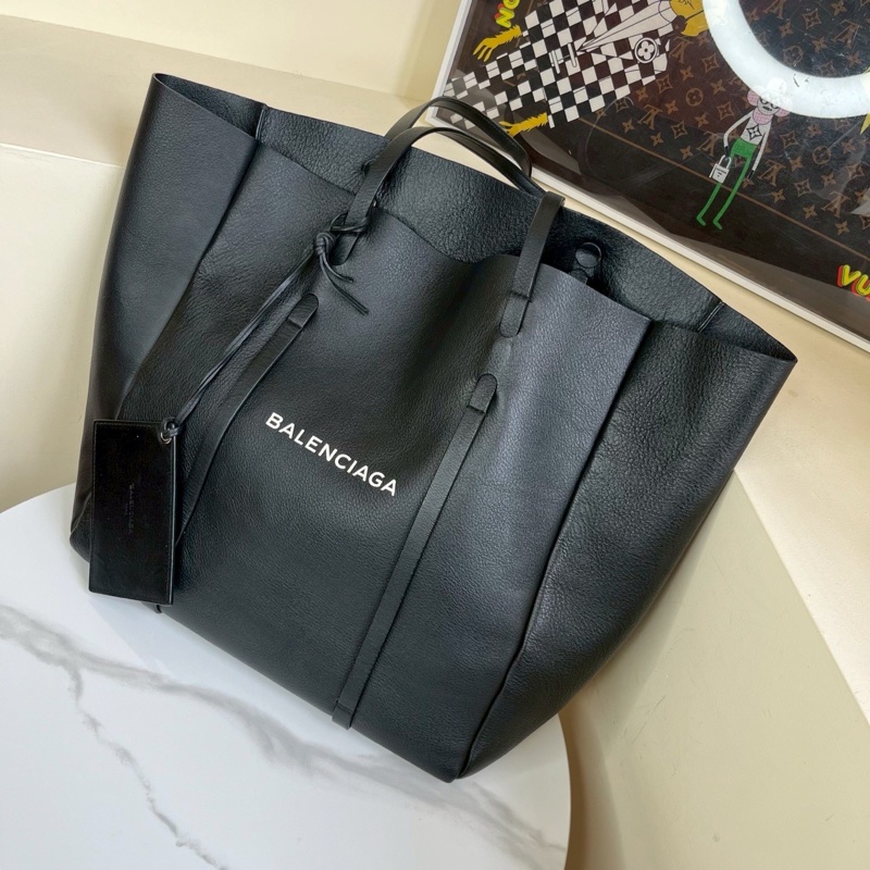 高級百搭款🥹Balenciaga巴黎世家黑色字母logo托特包手提單肩包-7