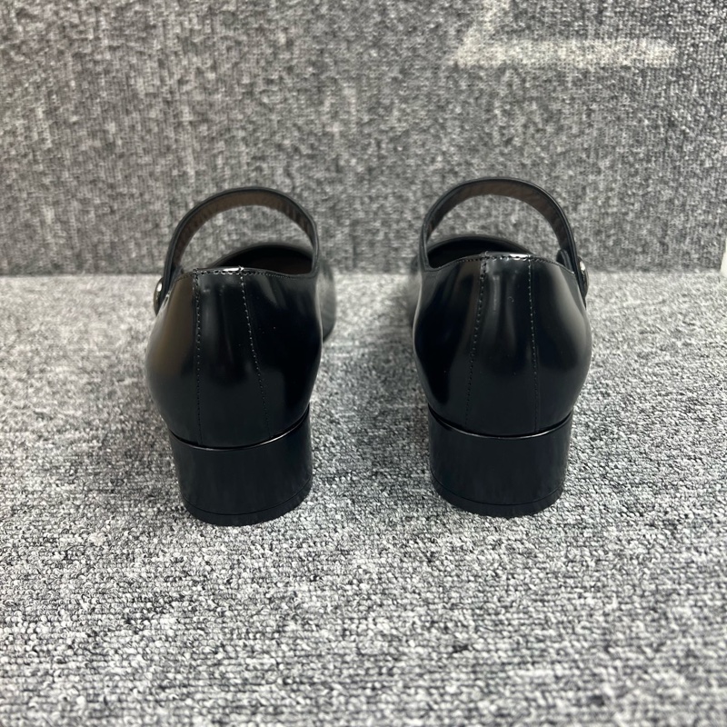 全新Dior 迪奧 黑色皮面低跟瑪麗珍鞋 37碼-2