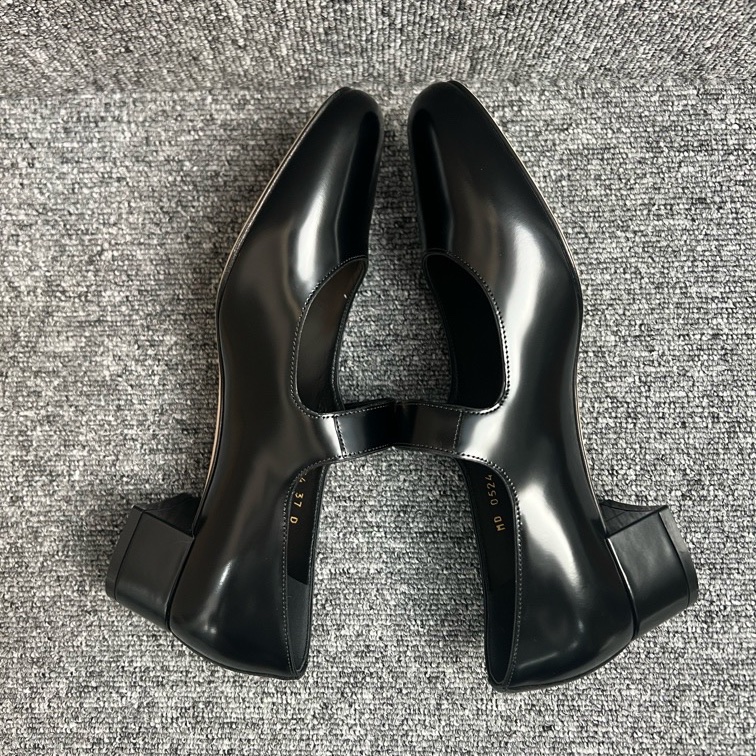全新Dior 迪奧 黑色皮面低跟瑪麗珍鞋 37碼-4