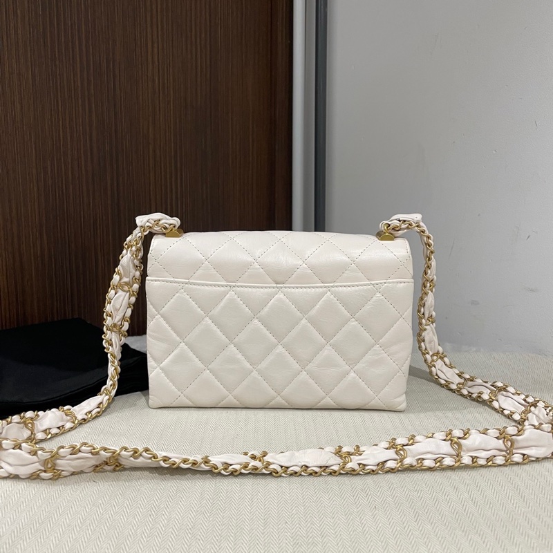 Chanel香奈兒23k白色風琴包，23年芯片，尺寸13/18/6cm，有塵袋-2