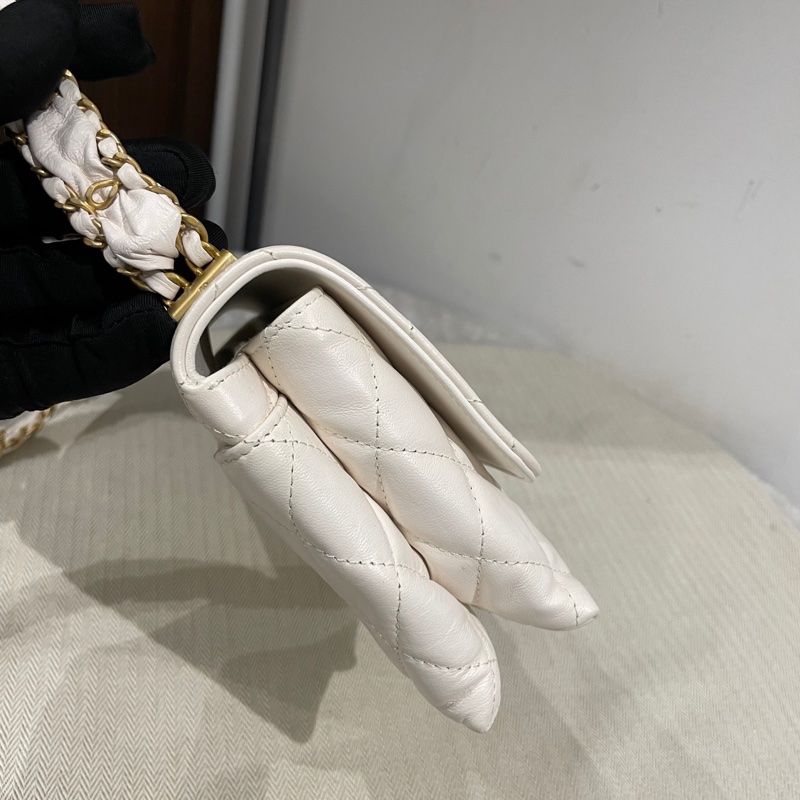 Chanel香奈兒23k白色風琴包，23年芯片，尺寸13/18/6cm，有塵袋-3