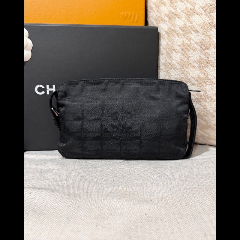 Chanel 經典緹花帆布手拿包 斜背包-5