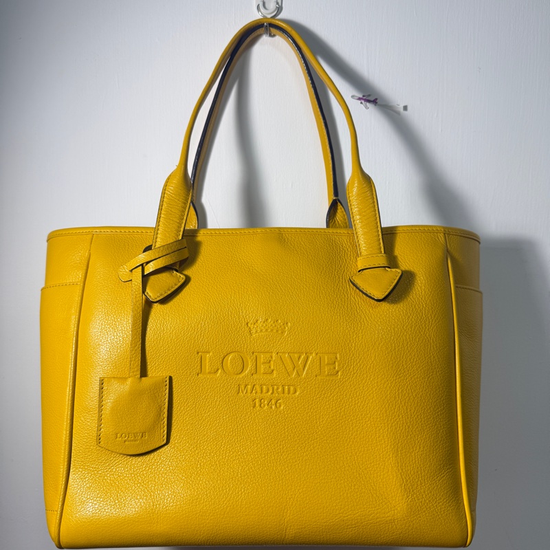 Loewe黃色托特包-0