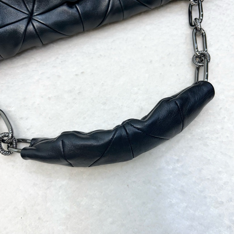 香奈兒Jumbo機場包 Chanel黑銀羊皮幾何折疊結構設計高工藝螺旋釦單肩包-22