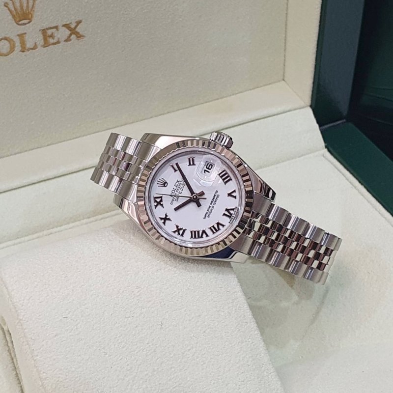 【大眾名錶】ROLEX勞力士 179174 Datejust 新款 蠔式日誌 太陽圈 白色羅馬面盤 五珠帶 錶徑26mm 自動上鍊 大眾名錶G275-2