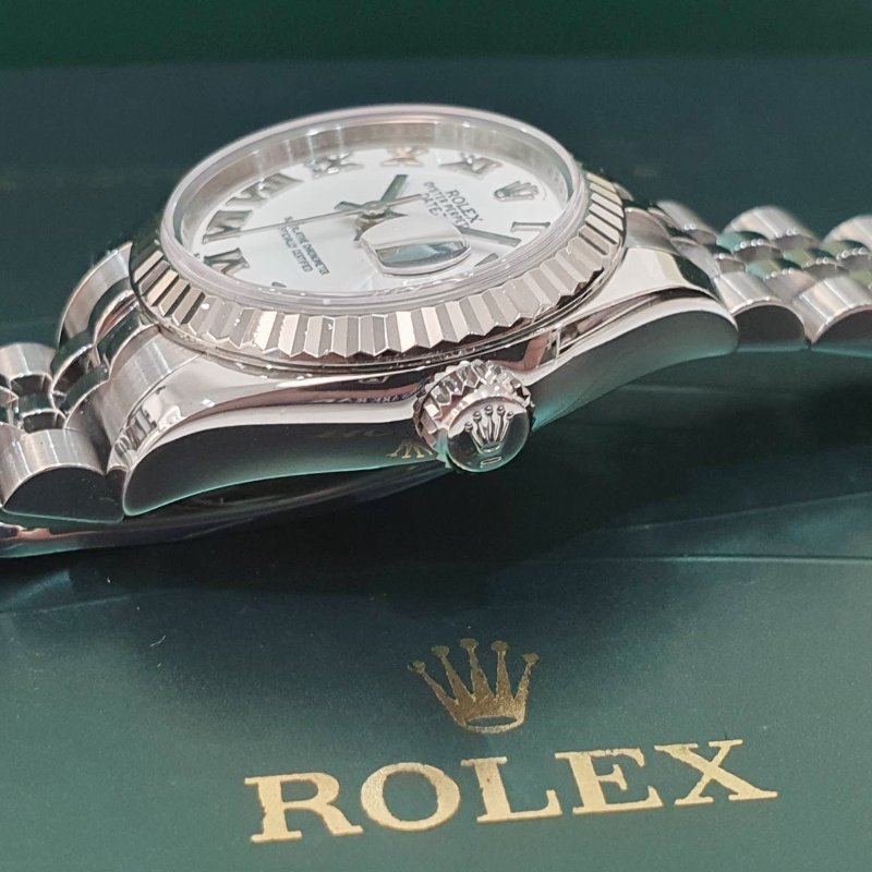 【大眾名錶】ROLEX勞力士 179174 Datejust 新款 蠔式日誌 太陽圈 白色羅馬面盤 五珠帶 錶徑26mm 自動上鍊 大眾名錶G275-5