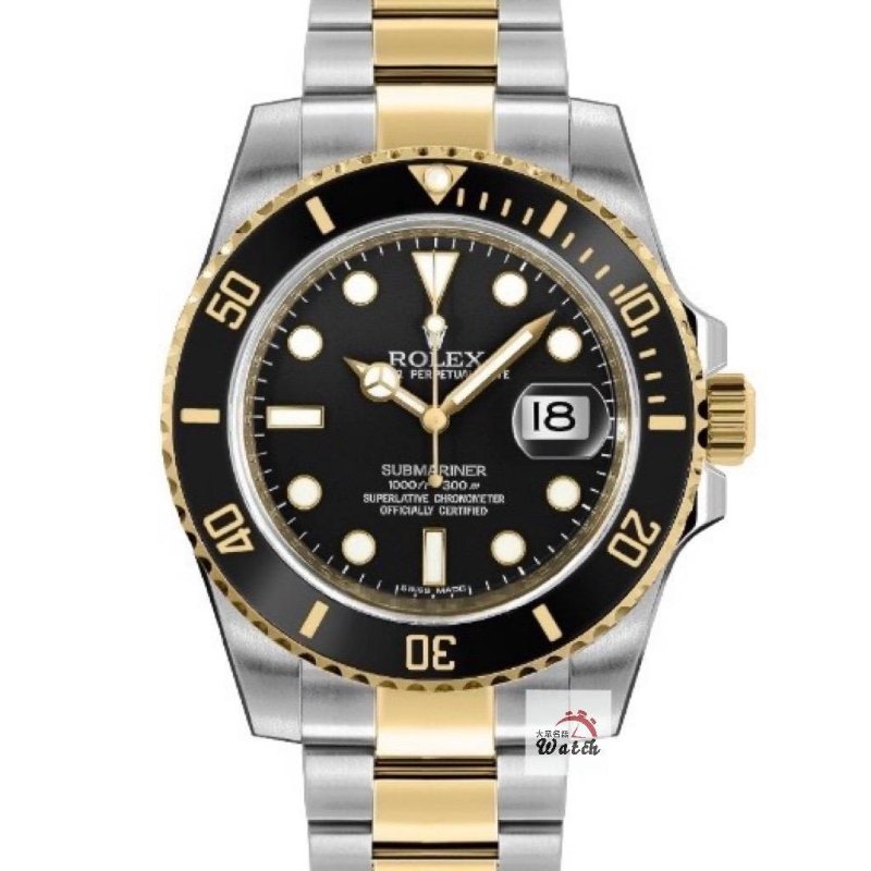 【大眾名錶】ROLEX勞力士 116613LN 潛航者 2018/05全配件 熱門款 陶瓷圈 半金黑水鬼 已貼膜 錶徑40mm 自動上鍊 大眾名錶G276-0