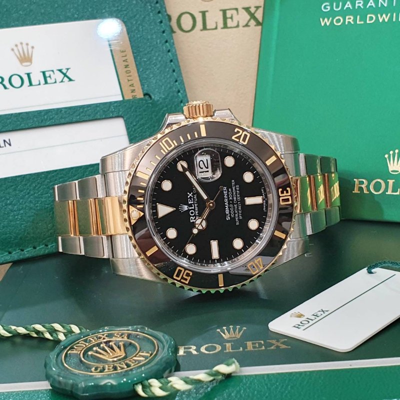 【大眾名錶】ROLEX勞力士 116613LN 潛航者 2018/05全配件 熱門款 陶瓷圈 半金黑水鬼 已貼膜 錶徑40mm 自動上鍊 大眾名錶G276-2