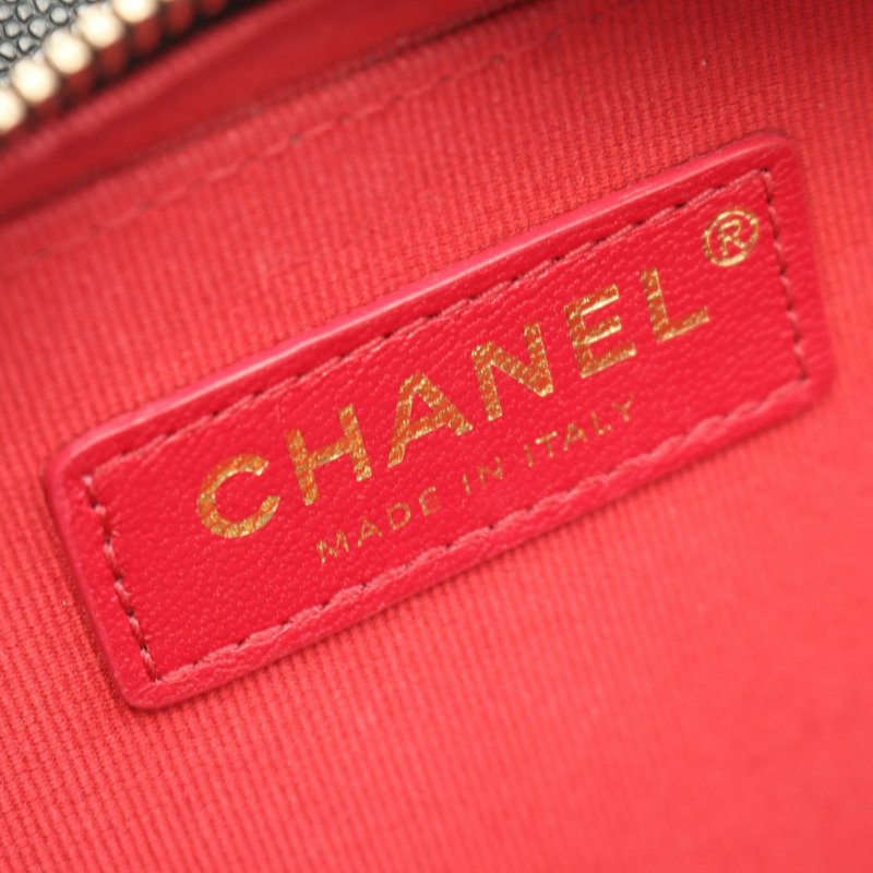 香奈兒 (CHANEL) 絎縫斜背包 AS3002 小牛皮 黑色 GHW 二手 CC-3