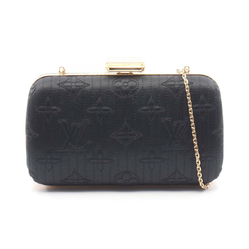 路易威登 Minaudiere V 鏈條斜背包 M95750 Monogram 緞面 BK-0