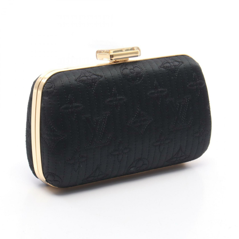 路易威登 Minaudiere V 鏈條斜背包 M95750 Monogram 緞面 BK-1