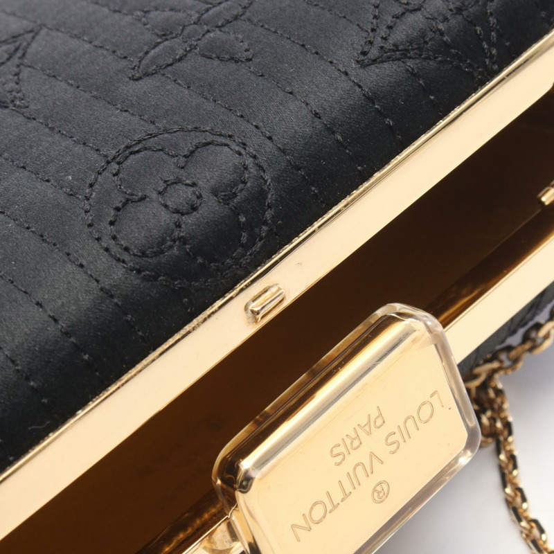 路易威登 Minaudiere V 鏈條斜背包 M95750 Monogram 緞面 BK-7