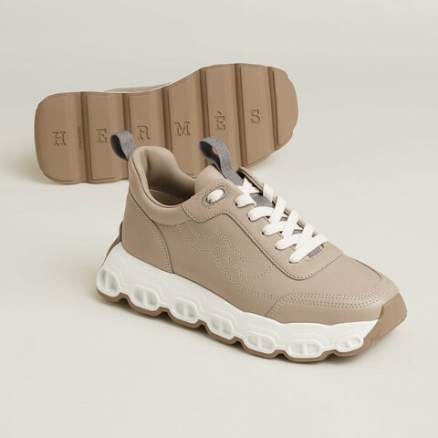 全新 原價NT$ 45,200 愛馬仕女款 Impulse運動鞋 鵝卵石米色beige galet EU37